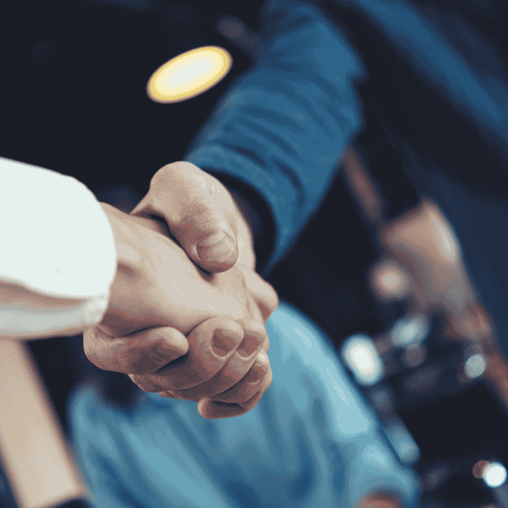 Exec shaking hand Exec shaking hand